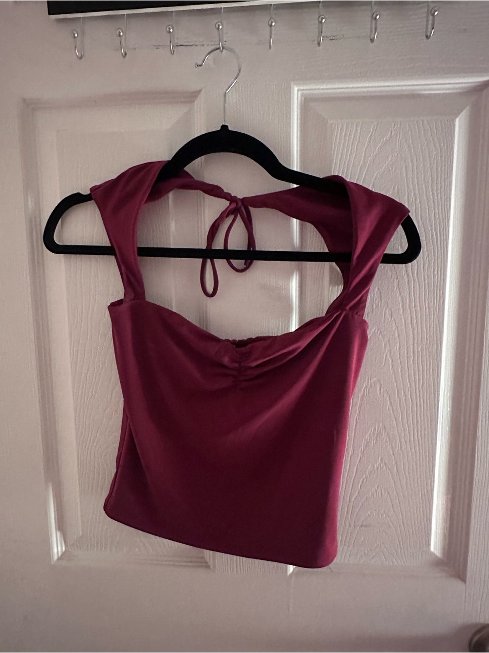 Garage Rose-Mauve Halter Tie-Back Camisole